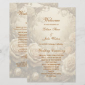 Hochzeitsprogramm der Lovely Rose (Vorne/Hinten)