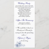 Hochzeitsprogramm der Marine Programm (Rückseite)