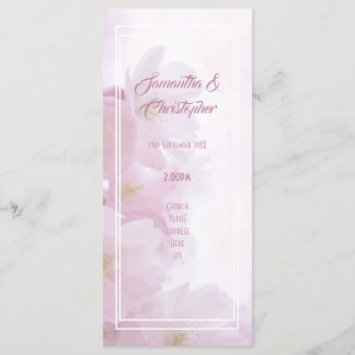 Hochzeitsprogramm der Rosa Blume Programm
