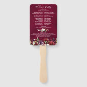 Hochzeitsprogramm der Roten Marine Fächer (Rückseite)