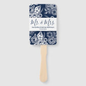 Hochzeitsprogramm der White Navy für Florals Fächer (Vorderseite)