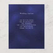 Hochzeitsprogramm Details in Marineblau (Rückseite)