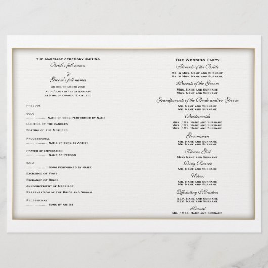 Hochzeitsprogramm (drei) (Vorderseite)