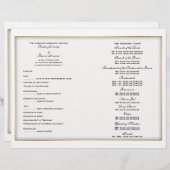 Hochzeitsprogramm (drei) (Vorne/Hinten)