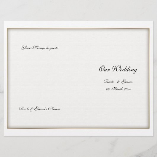 Hochzeitsprogramm (drei) (Rückseite)