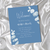 Hochzeitsprogramm "Dusty blue eucalyptus"