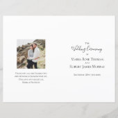 Hochzeitsprogramm Einfache Schwarz-Weiß-Schrift (Vorderseite)