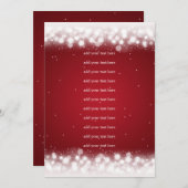 Hochzeitsprogramm einfügen Zauber Sparkle Rot Programm (Vorne/Hinten)