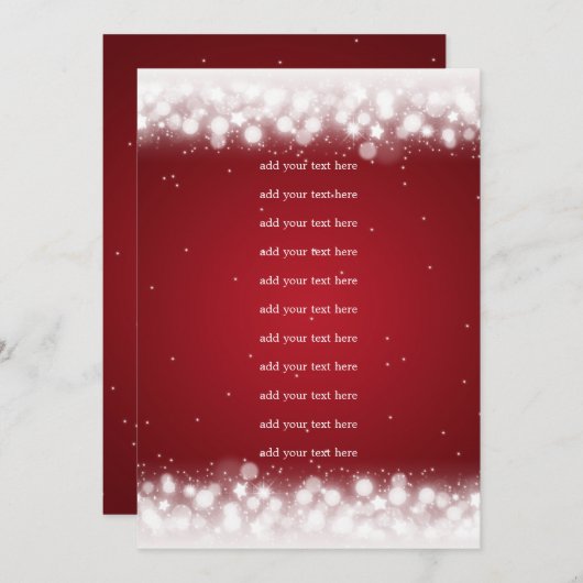 Hochzeitsprogramm einfügen Zauber Sparkle Rot Programm (Vorne/Hinten)