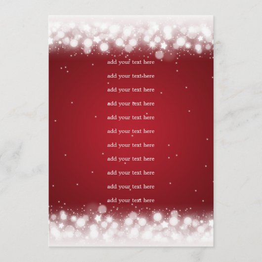 Hochzeitsprogramm einfügen Zauber Sparkle Rot Programm (Vorderseite)