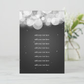 Hochzeitsprogramm Einlage Glow & Sparkle Schwarz Einladung (Stehend Vorderseite)