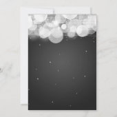 Hochzeitsprogramm Einlage Glow & Sparkle Schwarz Einladung (Rückseite)