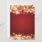 Hochzeitsprogramm Einsetzen glühender Lichter Gold Einladung (Rückseite)