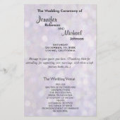 Hochzeitsprogramm | Elegant Bokeh Lights (Vorderseite)