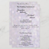 Hochzeitsprogramm | Elegant Bokeh Lights (Vorne/Hinten)