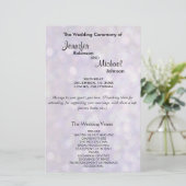 Hochzeitsprogramm | Elegant Bokeh Lights (Stehend Vorderseite)