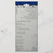 Hochzeitsprogramm Elegant Gray Royal Vintag Floral Programm (Rückseite)