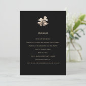 Hochzeitsprogramm Elegant Schwarz und Gold Programm (Stehend Vorderseite)