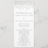 Hochzeitsprogramm Elegant Silver Confetti Programm (Vorderseite)