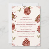 Hochzeitsprogramm Elegante Botanische Party-Karte (Vorderseite)