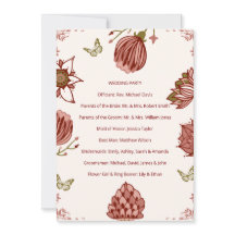 Hochzeitsprogramm Elegante Botanische Party-Karte