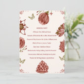 Hochzeitsprogramm Elegante Botanische Party-Karte (Stehend Vorderseite)
