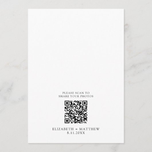 Hochzeitsprogramm Elegante Minimalistisch Moderne Programm (Rückseite)