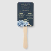 Hochzeitsprogramm Elegante Mitternachtsblume Fächer (Rückseite)