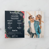 Hochzeitsprogramm Elegante Peach Orange Floral Programm (Innenseite)