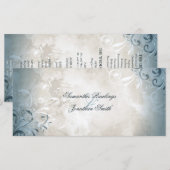 Hochzeitsprogramm - Elegante Vintage-Flora & Schnö Programm (Vorne/Hinten)