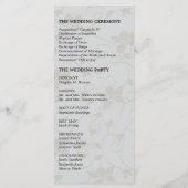 Hochzeitsprogramm - Elegantes Silver Floral Programm (Rückseite)