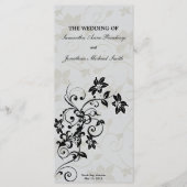 Hochzeitsprogramm - Elegantes Silver Floral Programm (Vorderseite)