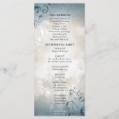 Hochzeitsprogramm - Elegantes Vintages Foliage & W Programm (Rückseite)