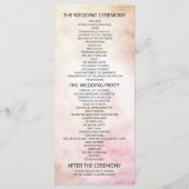 Hochzeitsprogramm Elegantes Wasserfarben BlumenFed Programm (Rückseite)