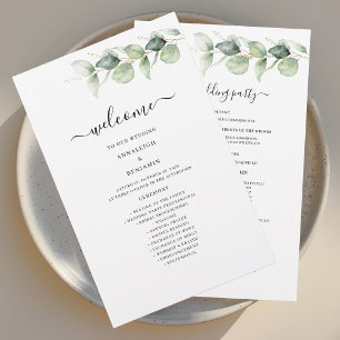 Hochzeitsprogramm Eukalyptus Botanischer Grüner