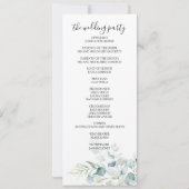 Hochzeitsprogramm - Eukalyptus Einladung (Rückseite)