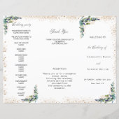 Hochzeitsprogramm Eukalyptus grün (Vorderseite)