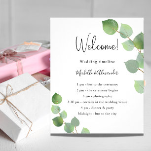 Hochzeitsprogramm Eukalyptus grün