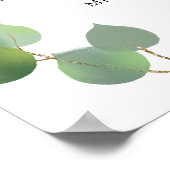 Hochzeitsprogramm Eukalyptus grün Poster (Ecke)