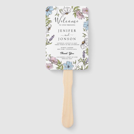 Hochzeitsprogramm Fächer (Vorderseite)