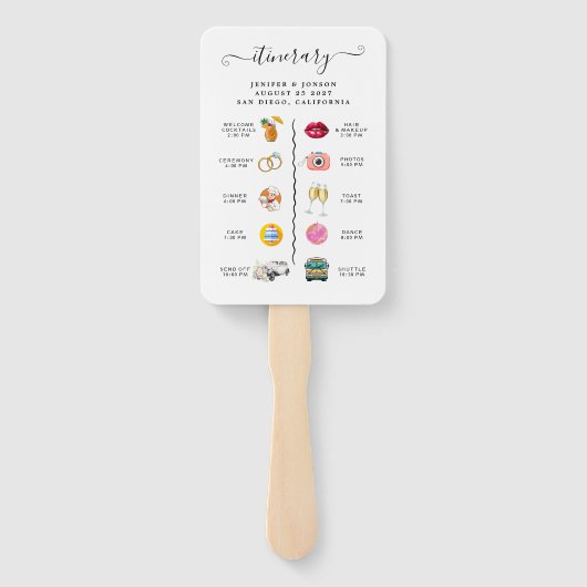 Hochzeitsprogramm Fächer (Rückseite)