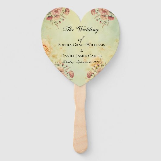 Hochzeitsprogramm Fächer (Vorderseite)