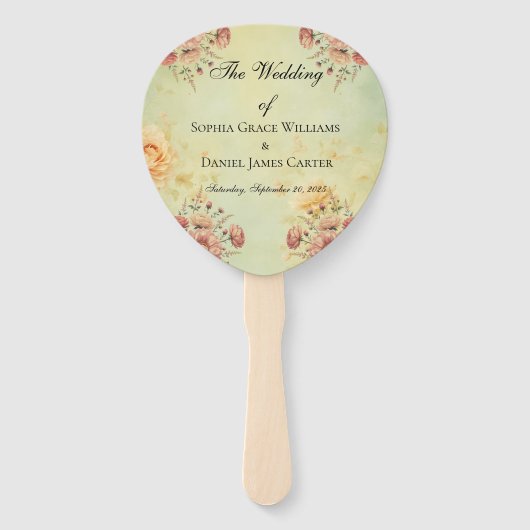 Hochzeitsprogramm Fächer (Vorderseite)