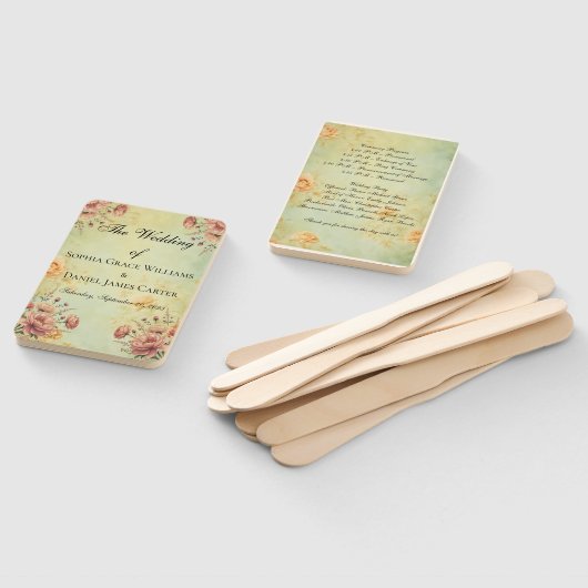 Hochzeitsprogramm Fächer (Non-assembled)