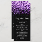 Hochzeitsprogramm Fallende Sterne Lila Programm (Vorne/Hinten)