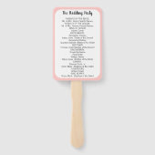 Hochzeitsprogramm Fan beliebiger Farbe, die als ro Fächer (Rückseite)