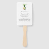 Hochzeitsprogramm Fans Wasserfarben Ananas Fächer (Vorderseite)