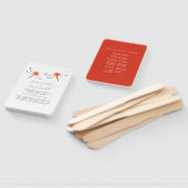 Hochzeitsprogramm Fans Wasserfarbene Rote Libelle Fächer (Non-assembled)