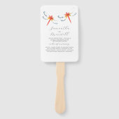 Hochzeitsprogramm Fans Wasserfarbene Rote Libelle Fächer (Vorderseite)