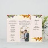 Hochzeitsprogramm-Flyer für Weinberge im Napa Vall (Stehend Vorderseite)